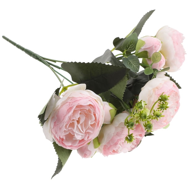 unbranded Ramo De Peonías Artificiales Rosas De Seda Para En Eventos Y Hogar