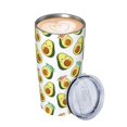 thumbnail image 3 of Kll Flowers Avocado Stainless Stainless Steel Vacuum Insulated Coffee Cup 20 Oz Lids And Straws,1 Metal Straws,1 Cleaning Brush, 3 of 9