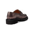 thumbnail image 2 of ALL SAINTS Womens Silver Studded Lug Sole Lola Round Toe Block Heel Slip On Leather Loafers 9, 2 of 4