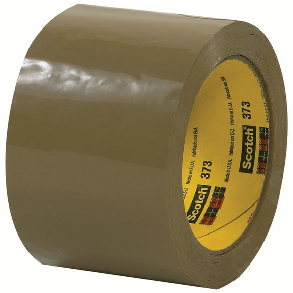 Scotch 3M 373 Carton Sealing Tape 2.5 Mil 3" x 55 yds. Tan 24/Case T905373T