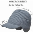 thumbnail image 3 of 2026 New Sherum Cozy Head Beanie,Fanyil Cozy Head Beanie,Beanie Winter Hat with Brim and Ear Flaps,Beanie Knitted Hat with Fleece Lining, Warm Ear Protection,for Unisex, 3 of 7