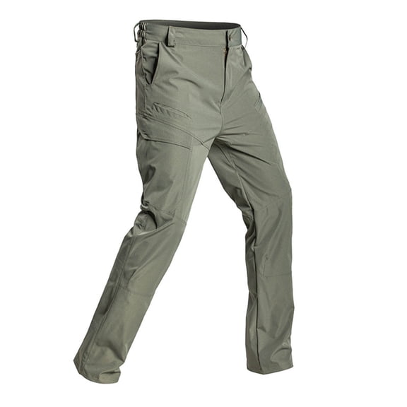 Outdoor Workwear Pants for Men Stretch Waterproof Ripstop Cargo Pants Lightweight Quick Dry Hiking Pants Multi Pockets Big and Tall Size S-3XL Army Green