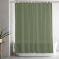 thumbnail image 6 of Shower Curtains for Bathroom-72"x72",Pure Color Green Waterproof Bath Curtain Grommet Shower Curtain Set with Hooks, 6 of 9