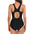 thumbnail image 2 of LAICAIW Women One Piece Athletic Racerback Swimsuit Modest Sport Bathing Suit, 2 of 7