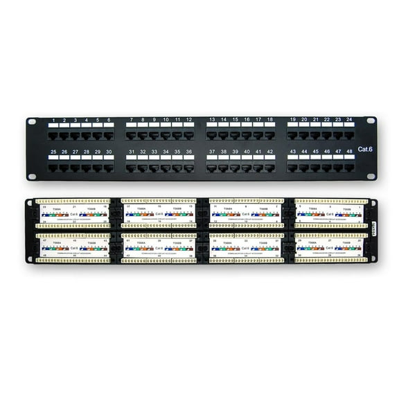 ACCL Cat.6 110 Type Patch Panel 48Port Rackmount, 1 Pack