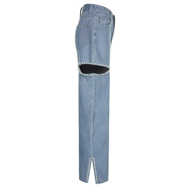 Side deals ripped pants