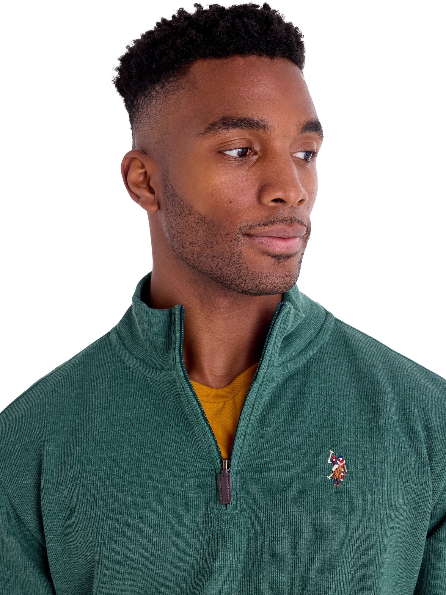 U.S. Polo Assn. Men's Quarter Zip Flatback
