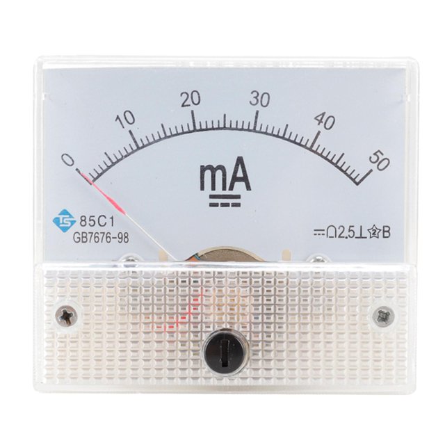 Medidor de Panel de Corriente Analógica DYNWAVEMX Amperímetro de CC 0-50MA