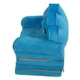 thumbnail image 1 of Adorable Cartoon Animal Shape, Kindergarten Reading Lady Sofa Blue for Reading, TV Watching, Resting, Foldable with Convenient Storage, Ideal for School, Home, 1 of 7