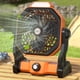 thumbnail image 1 of Ventilador Portatil Recargable con Luz LED, Abanico Portatil Inalámbrico de 10400 mAh, Ventilador Recargable USB para Viajes, Hogar, Abanico Recargable Práctico, Ventilador de Escritorio Naranja, 1 of 5