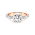thumbnail image 3 of 2 Carat IGI Certified Radiant Shape Lab Grown Diamond Engagement Ring | 14K Rose Gold | Eloa Secret Halo Lab Diamond Ring | FG-VS1-VS2 Quality Friendly Diamonds, 3 of 5