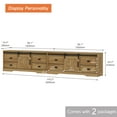 thumbnail image 5 of WAMPAT 2 in 1 Modern Farmhouse TV Stand for 130" TV with Barn Door & Rub Through Distressing, Wood Entertainment Center with Drawers and Storage Cabinet for Living Room,Vintage Oak, 5 of 6