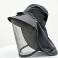 thumbnail image 2 of Sun Hat with Fan, Solar Drive Cooling Hat, Full Face Neck Flap Mosquito Net Sun Hat, Wide Brim Breathable Mesh Fan Cap, for Gardening, Hiking, Fishing, 2 of 6