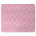 thumbnail image 1 of Pink Damask Mouse Pad, Abstract Curvy Romantic Ornaments in Monochrome Girly Pattern, Rectangle Non-Slip Rubber Mousepad, Baby Pink Pale Eggshell, by Ambesonne, 1 of 2
