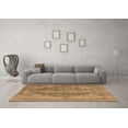 thumbnail image 3 of Ahgly Company Indoor Square Oriental Brown Industrial Area Rugs, 4' Square, 3 of 4