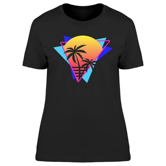 Retro 80's Sunset Design T-Shirt Women -Image by Shutterstock, Female 3X-Large