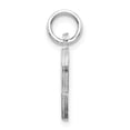 thumbnail image 2 of Diamond2Deal 14K White Gold Satin Diamond-Cut P Initial Charm for Women, 2 of 5