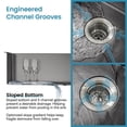 thumbnail image 5 of 23 Inch Drop In & Undermount Kitchen Sink, Single Bowl Stainless Steel Kitchen Sink, Deep Basin Rust Resistant Farmhouse Sink with Noise Canceling Technology Black, 5 of 9