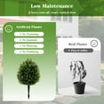 thumbnail image 5 of DRAZUNO 2 Pack 24" Artificial Cypress Topiary Ball Tree Set w/Ground Spike Decoration, 5 of 9