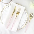 thumbnail image 6 of BalsaCircle 24 Blush 8" Disposable Plastic Cutlery Gold Glittered Handle Tableware, 6 of 8