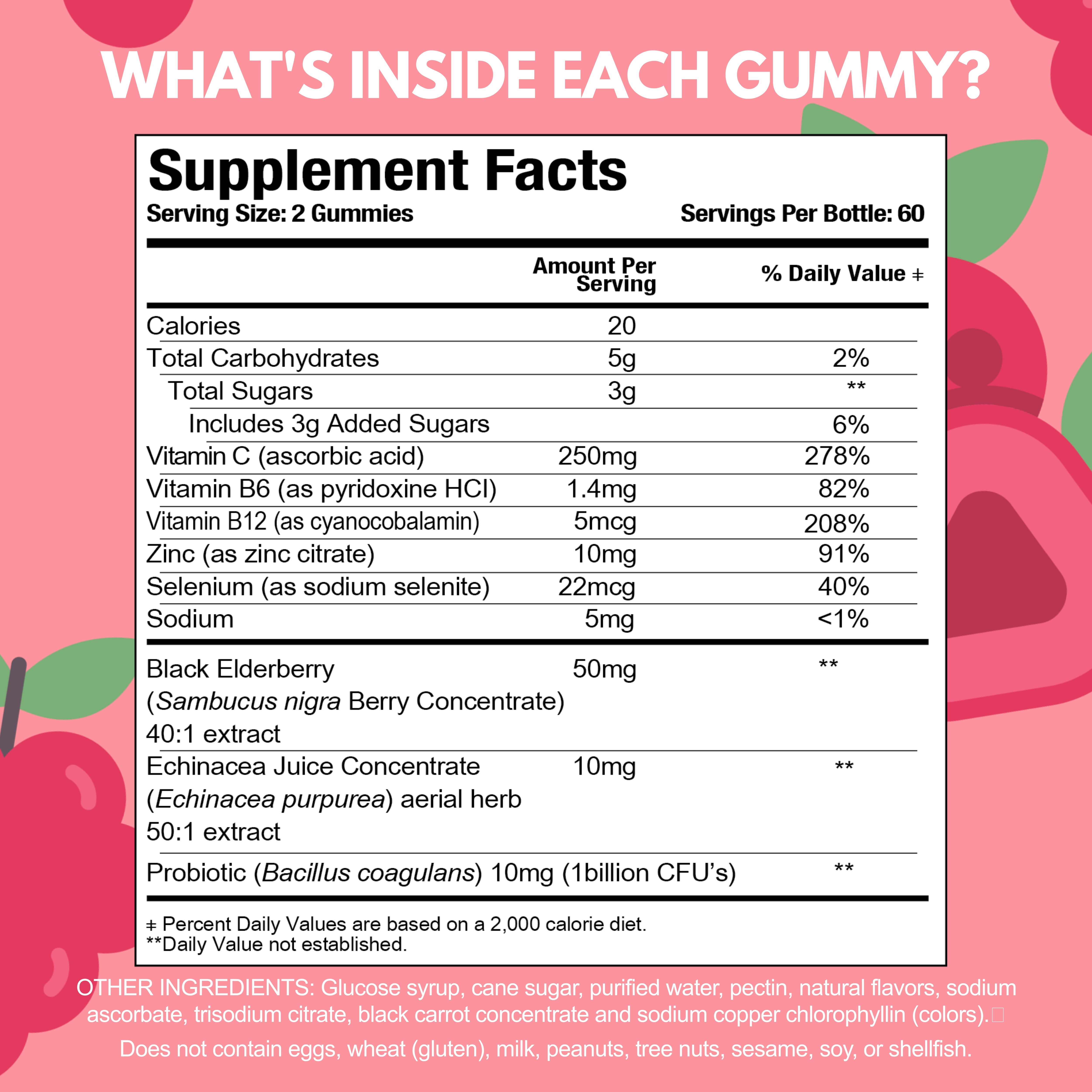 VITEEY Kids Multivitamin Gummies with Probiotics, Immune Support, Berry Flavor, 120 Ct