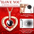 thumbnail image 3 of Set de collares HEGUD con I Love You de rosas auténticas preservadas, 3 of 7