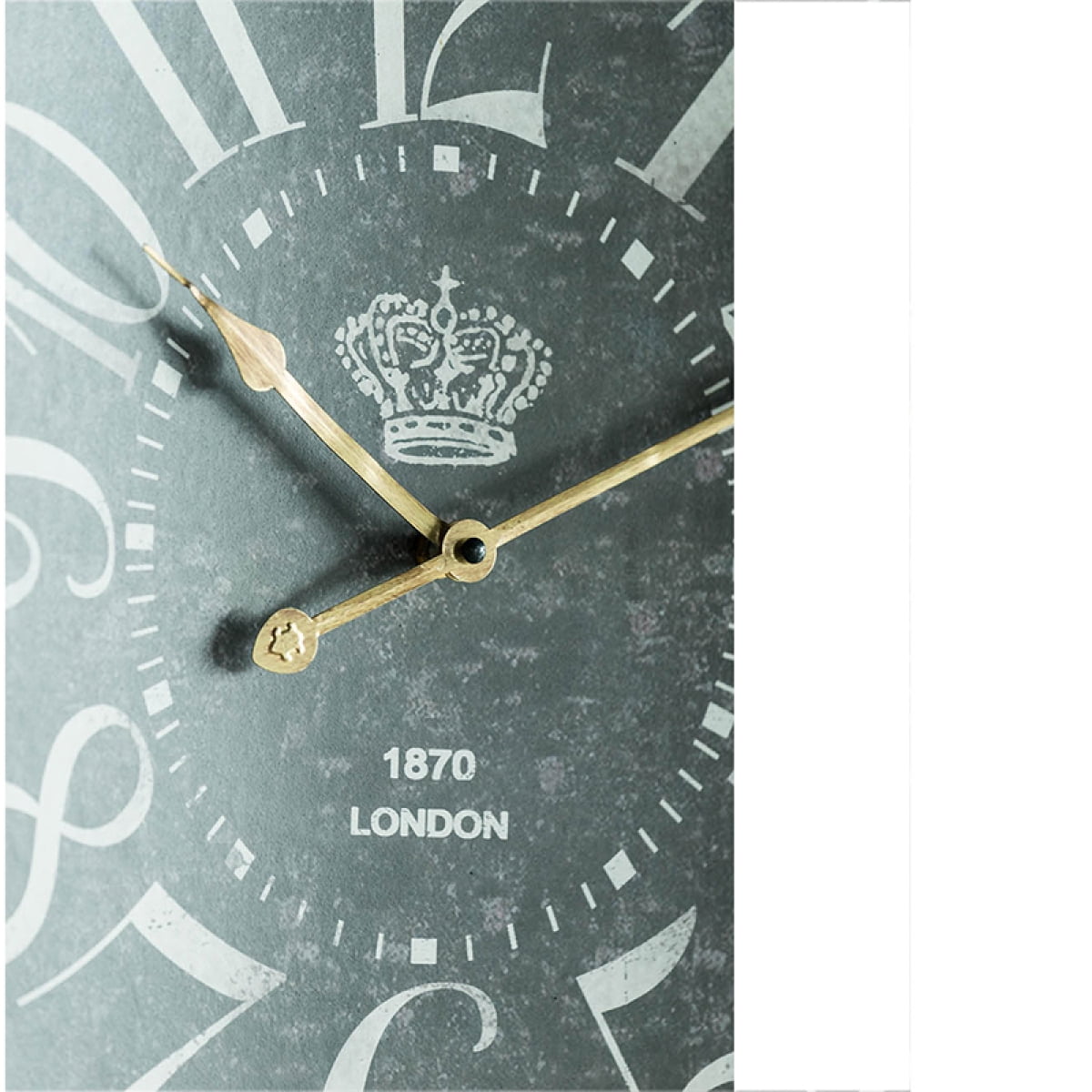 Large Vintage Black Rectangular Wall Clock White Numerals Home Decor Accent Clock