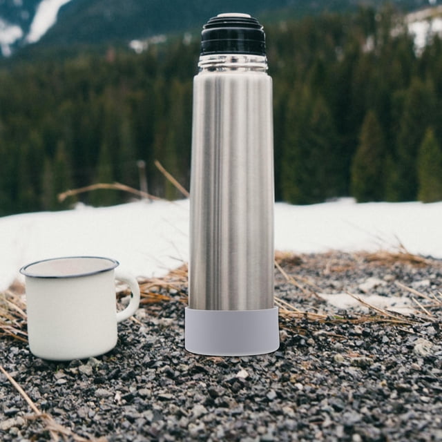 AURARMLET 2Ud Silicona Para Botella Gris Con Cubierta Inferior Y Aislamiento De Calor