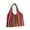 Red, variant on Color Block Retro Western Style Tote Bag, Durable Canvas Reinforced Seams Large Capacity Vertical Shoulder Bag, Adjustable Strap Multi-Pocket, for Women Casual Daily Commute Shopping Travel, Brown