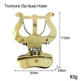 thumbnail image 3 of Clip Trombone Professionnel Support de Musique de Marche Pièces d'Or, 3 of 9