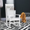 thumbnail image 4 of Gymax Wooden Rocking Chair Porch Rocker High Back Garden Seat For Indoor Outdoor White, 4 of 10