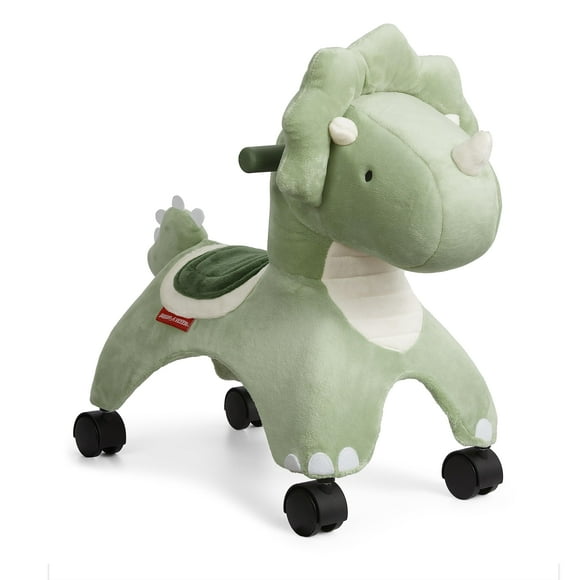 Radio Flyer Dash The Rolling Dinosaur, juguete para montar para niños de 1 a 3 años, juguete de dinosaurio verde para niños