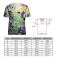 thumbnail image 2 of Flower Hummingbird T Shirts Basic T-Shirt Short Sleeve Ladies Tee Shirt Summer Graphic Clothing, 2 of 6