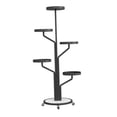 thumbnail image 1 of Soporte para plantas con ruedas, estante para plantas de Metal único móvil, estante de exhibición para plantas, soportes de flores de varios niveles Negro, 1 of 8