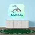 thumbnail image 3 of QUOTES - My Soul Is In The Ocean - Vinyl Home Bedroom Lettering Art Quotes Wall Decoration Dolphin Animal Aquatic Creature Design Adhesive Wall Decal Sticker 20" x 18", 3 of 5