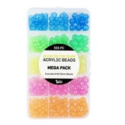 Cousin DIY Acrylic Glow in The Dark Bead Mix with Case, 155g, 555 Piece, Adult, 69995751