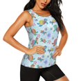thumbnail image 2 of Saiise Débardeur d'Entraînement pour Femmes Imprimé Tortue de Mer Colorée Dos Nageur Yoga Athlétique Gym Shirts-TTG, 2 of 7