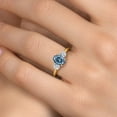 thumbnail image 4 of Gem Stone King 18K Yellow Gold Plated Silver Ring Persian Blue Moissanite and Lab Grown Diamond (1.92 Cttw), 4 of 6