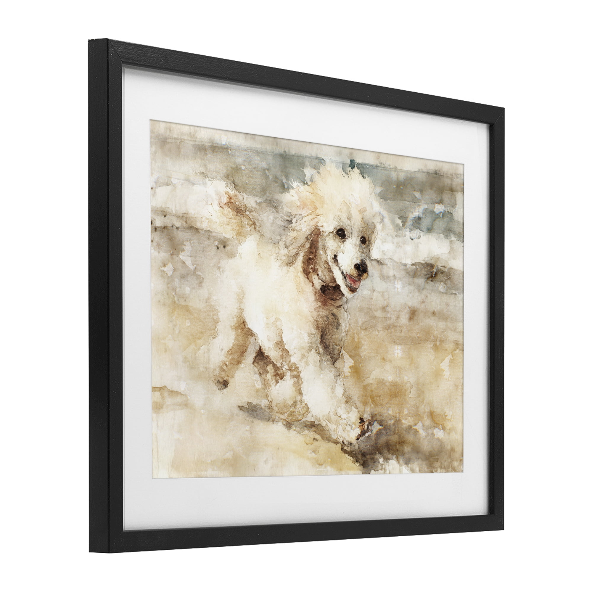 Stupell Industries Coastal Breeze & Poodle Black Framed Print Under Glass, design by Svetlana Aleynikova