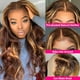 thumbnail image 5 of Peluca con frente de encaje, peluca con ondas naturales para mujeres negras, pelo largo y rizado, peluca con frente de encaje, fibra de seda resistente a altas temperaturas, 5 of 7