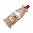 thumbnail image 2 of Funda para botella de vino, funda con cordón de Navidad, fundas universales para champán, ropa de de comedor, accesorios de Navidad para Kits de decoración para fiestas Muñeco de nieve/color de lino Yuarrent HA068081-03, 2 of 5