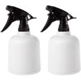 thumbnail image 1 of Botella de spray de planta de 600ml, conjunto de 2 atomizadores ajustables, pulverizador de flores de plástico, bote de agua fino pequeño, blanco Feliz Sencillez, 1 of 3