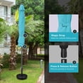 thumbnail image 4 of Outdoor 9' Solid Round Crank Premium Patio Umbrella with Push Button Tilt/Crank, Light Blue, 4 of 6