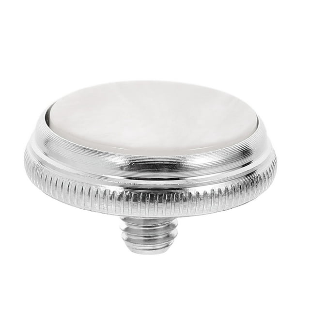 Short Button Buckle Piston Button Snap Press Cover Trumpet Musical Instrument Accessory (White Shell)