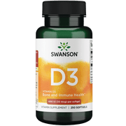 Swanson Vitamin D 400 Iu (10 Mcg) 250 Softgels
