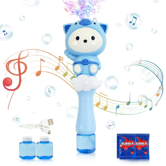 Baguette à Bulles Automatique pour Enfants avec Lumière Clignotante et Musique, Machine à Bulles Électrique, Fabricant de Bulles, Jouets à Bulles pour Garçons et Filles, Extérieur