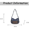 thumbnail image 4 of SPEKSEE Slouchy Shoulder Bag Boho Denim Y2K Large Hobo Purse Soft Messenger Retro Crossbody Handbag Vintage Washed Jeans with Pockets, 4 of 9