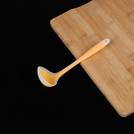 

Uxcell 8.3 Silicone Soup Ladle Spoon Kitchen Scoop Cooking Supplies Orange