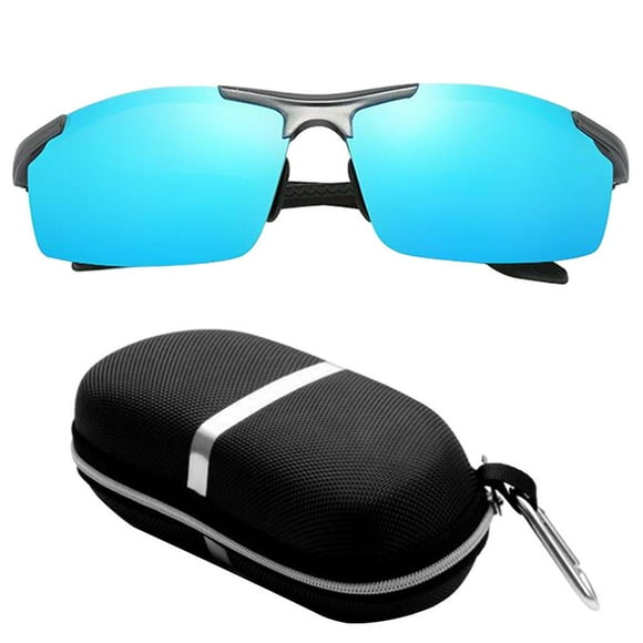 Polarized Sunglasses for Cycling Men Baseball Glasses, Three-Dimensional Cutting Blue Lens