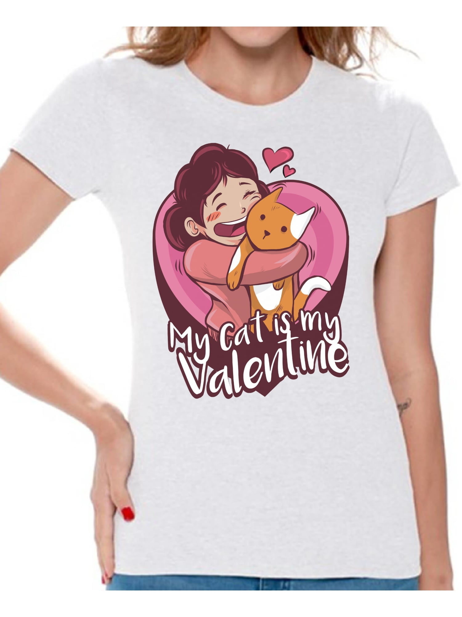 My Cat Is My Valentine Short-Sleeve Unisex T-Shirt Valentine gift